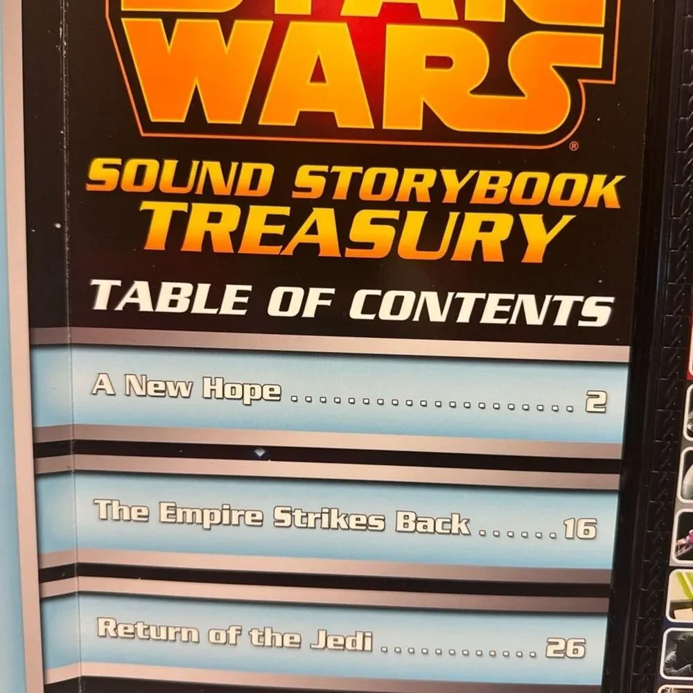Star Wars Sound Storybook Treasury 3 Stories Sound Book 1st Edition -Works Great
